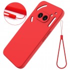 Nothing Phone 2a Shell cieta silikona (TPU) apvalks - sarkans | vacins.lv