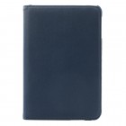 Apple iPad Mini 1 / 2 / 3 atvēramais tumši zils teksturēts futrālis, grozās 360° grādu apjomā