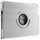 Apple iPad 9.7" 2017 (iPad 9.7" 2018) atvēramais balts ādas futrālis, grozās 360° grādu apjomā