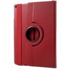 Apple iPad 9.7" 2017 (iPad 9.7" 2018) atvēramais sarkans ādas futrālis, grozās 360° grādu apjomā
