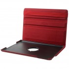 Apple iPad 9.7" 2017 (iPad 9.7" 2018) atvēramais sarkans ādas futrālis, grozās 360° grādu apjomā