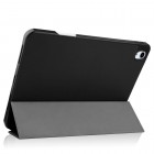 Apple iPad Air 11 (2024, 6-tās paaudzes, M2, A2899, A2900) atvēramais melns maciņš - maks ar vietu, kur ielikt stylus