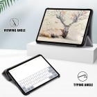 Apple iPad Air 4 10.9" (2020) atvēramais pelēks maciņš