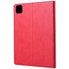 Greznais „Comma“ sērijas ādas atvērams sarkans Apple iPad Pro 11 (2021, 2020, 2018, Air 4 2020) futrālis