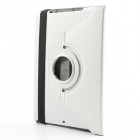 Apple iPad Air atvēramais balts ādas futrālis, grozās 360° grādu apjomā