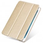 Greznais „HOCO“ Retro sērijas ādas atvērams zelta Apple iPad mini 4 (iPad mini 2019) maciņš