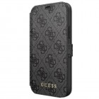 Apple iPhone 12 (12 Pro) Guess atvēramais ādas melns maciņš, grāmata (maks)