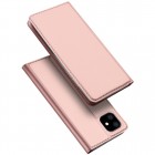 Apple iPhone 11 „Dux Ducis“ Skin sērijas rozs ādas atvērams maciņš