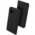 Apple iPhone 11 Pro „Dux Ducis“ Skin sērijas melns ādas atvērams maciņš