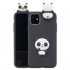 Apple iPhone 11 Pro „Squezy“ Panda cieta silikona (TPU) melns apvalks