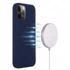 Apple iPhone 12 un Apple iPhone 12 Pro „Shell“ MagSafe cieta silikona (TPU) zils apvalks