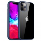 Apple iPhone 12 Mini elegants „IPAKY“ Royal dzidrs (caurspīdīgs) silikona apvalks (apmales zilā krāsā)