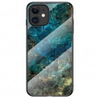 Apple iPhone 12 Mini „Marble“ cieta silikona (TPU) zils apvalks