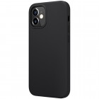 Apple iPhone 12 Mini „Nillkin“ Flex Liquid Silicone melns vāciņš, apvalks