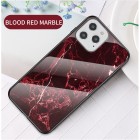 Apple iPhone 12 (12 Pro) „Marble“ cieta silikona (TPU) melns / sarkans apvalks