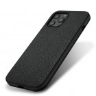 Apple iPhone 12 Pro Max „Deluxe Leather“ melns ādas apvalks