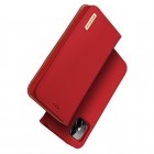 Apple iPhone 12 Mini „Dux Ducis“ Wish sērijas sarkans ādas atvērams maciņš 