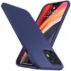 Apple iPhone 12 Pro Max Lenuo cieta silikona (TPU) zils apvalks