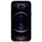 Apple iPhone 12 Pro Max „Spigen“ Liquid Air melns cieta silikona apvalks 