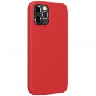 Apple iPhone 12 (12 Pro) „Nillkin“ Flex Liquid Silicone sarkans vāciņš, apvalks