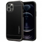 „Spigen“ Neo Hybrid Gunmetal pastiprinātas aizsardzības melns Apple iPhone 12 (12 Pro) apvalks
