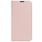 Apple iPhone 13 Mini „Dux Ducis“ Skin sērijas rozs ādas atvērams maciņš