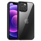Apple iPhone 13 Mini elegants „IPAKY“ Royal dzidrs (caurspīdīgs) silikona apvalks (apmales melnā krāsā)