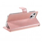 Mercury Blue Moon Apple iPhone 13 Mini atvērams gaiši rozs ādas maciņš - maks