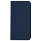 Apple iPhone 13 Pro Max „Dux Ducis“ Skin sērijas zils ādas atvērams maciņš
