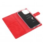 Mercury Blue Moon Apple iPhone 13 Pro atvērams sarkans ādas maciņš - maks