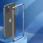 Apple iPhone 14 Plus elegants „ROCK“ dzidrs (caurspīdīgs) silikona apvalks (apmales melnā krāsā)