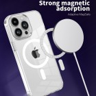 "Tubi" MagSafe Apple iPhone 14 Pro Max dzidrs, caurspīdīgs cieta silikona apvalks aizmugurējais vāciņš