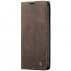 Apple iPhone 16 CaseMe Retro solīds atvēramais ādas brūns maciņš - maks