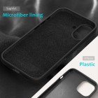 Apple iPhone 16 "Shell" cieta silikona (TPU) apvalks - melns