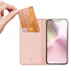 Samsung Galaxy S25 Ultra „Dux Ducis“ Skin sērijas rozs ādas atvērams maciņš