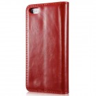 Apple iPhone 5 / 5s „CaseMe“ solīds atvēramais ādas sarkans maciņš - maks