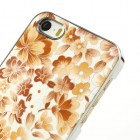 Oranžs „Ziedi“ plastmasas Apple iPhone 5 / 5S apvalks