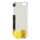 Sarkans „Ziedi“ plastmasas Apple iPhone 5 / 5S apvalks