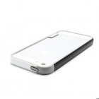 Baltā, pelēkā un melnā krāsās „Walnutt“ Trio cieta silikona Apple iPhone 5, 5S futrālis - rāmis (bamperis - sānu apmale)