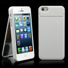 Balts „ONE%+“ plastmasas Apple iPhone 5, 5S apvalks ar iebūvētu spoguli