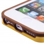 Brūns/dzeltens „BASEUS“ cieta silikona Apple iPhone 5C rāmis (bamperis)