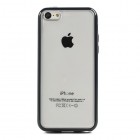 Dzidrs / melns cieta silikona un plastmasas Apple iPhone 5C bamperis, apvalks