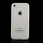 Apple iPhone 5C plastmasas dzidrs (caurspīdīgs) un balts futrālis