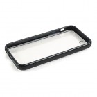 Dzidrs / melns cieta silikona un plastmasas Apple iPhone 5C bamperis, apvalks