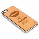 Apple iPhone 5S „Crafted Cover“ Mrs Always Right dabīga koka telefona apvalks