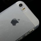 Apple iPhone 5S dzidrs (caurspīdīgs) cieta silikona TPU pasaulē planākais balts futrālis