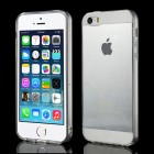 Apple iPhone 5S dzidrs (caurspīdīgs) cieta silikona TPU pasaulē planākais balts futrālis