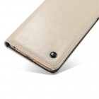 Apple iPhone 6 (6s) „CaseMe“ solīds atvēramais ādas balts maciņš - maks