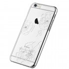 Apple iPhone 6S elegants „Vouni“ Crystal Bloom dzidrs (caurspīdīgs) sudrabs plastmasas apvalks ar kristāliem