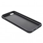 Apple iPhone 6, 6s cieta silikona (TPU) glancēta melns apvalks